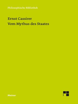 cover image of Vom Mythus des Staates